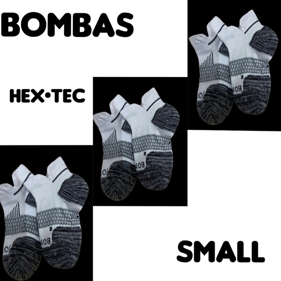 Bombas Hex-Tec Men's Ankle Socks - Black and Gray - Picture 1 of 8